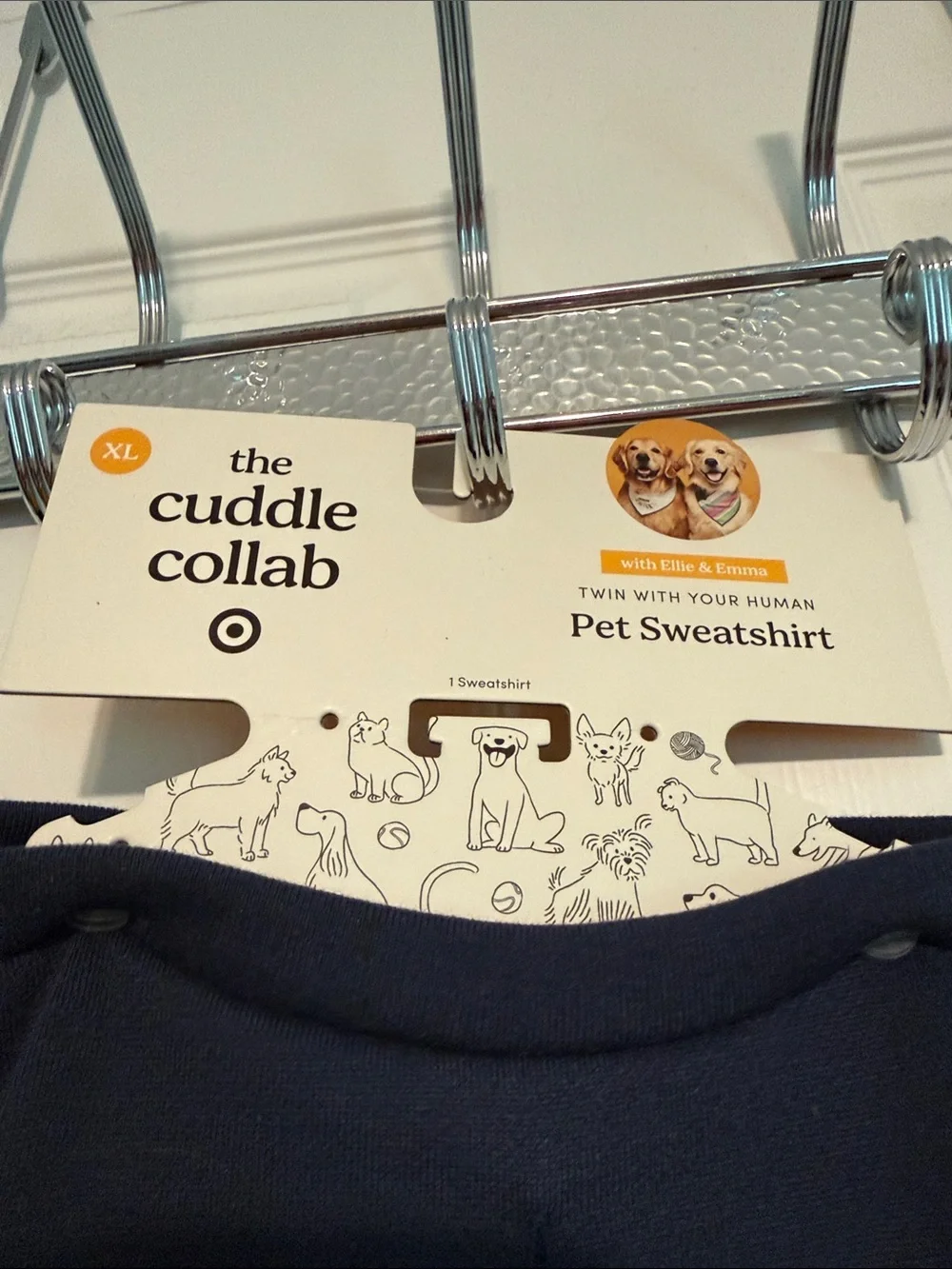 Target Navy Dog XL Sweatershirt with Green 
